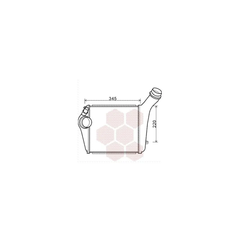 Intercooler, échangeur VAN WEZEL 74004060