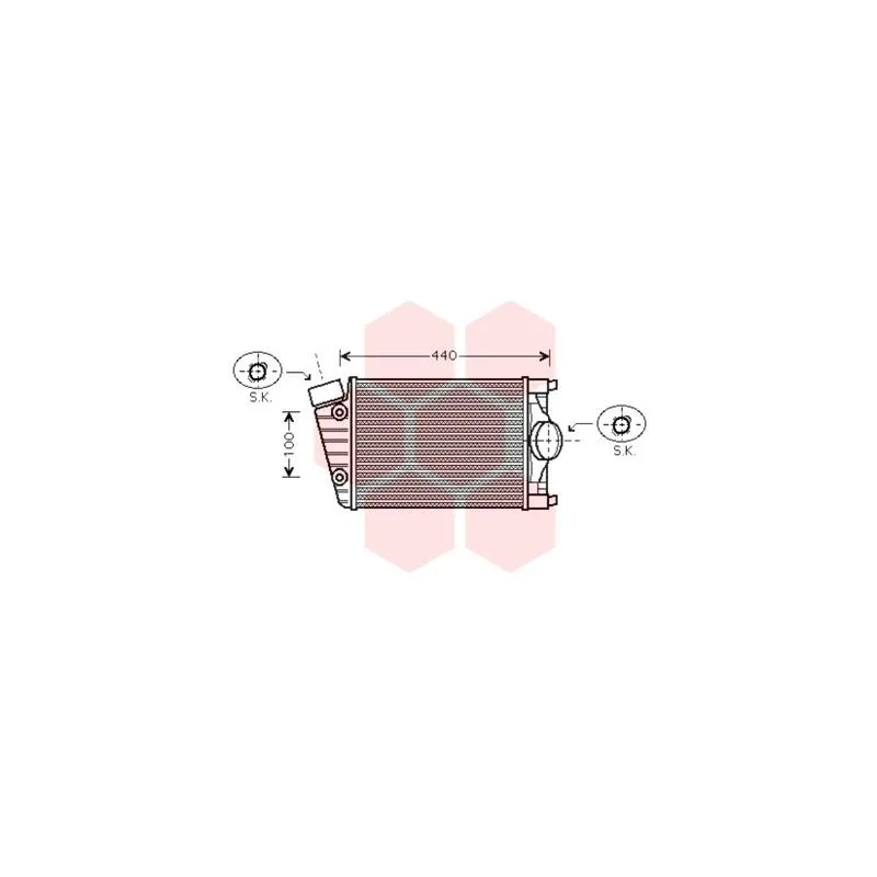 Intercooler, échangeur VAN WEZEL 74004070