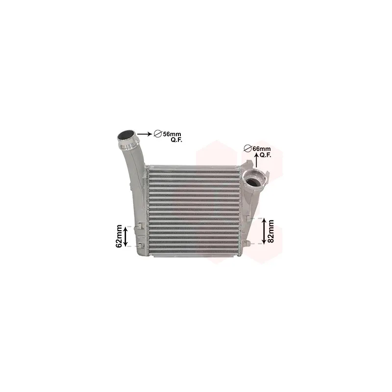 Intercooler, échangeur VAN WEZEL 74004085