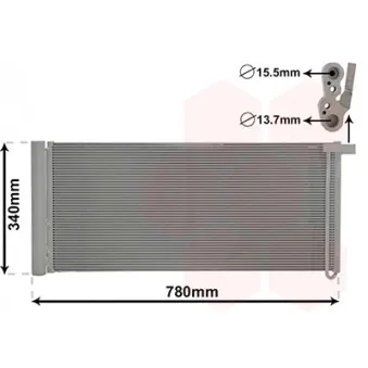 Condenseur, climatisation VAN WEZEL 74005083