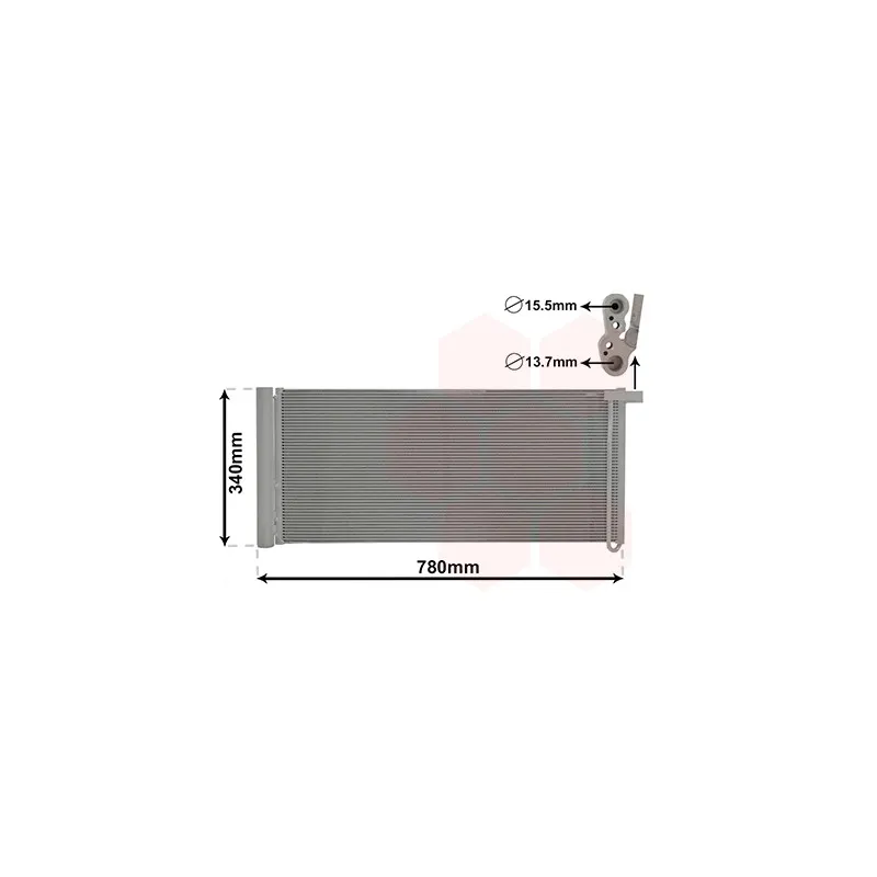 Condenseur, climatisation VAN WEZEL 74005083