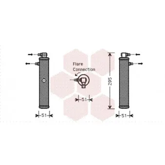 Filtre déshydratant, climatisation VAN WEZEL 7400D050