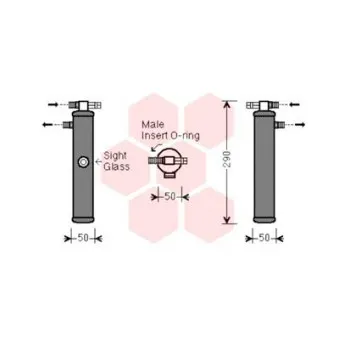 Filtre déshydratant, climatisation VAN WEZEL 7400D065