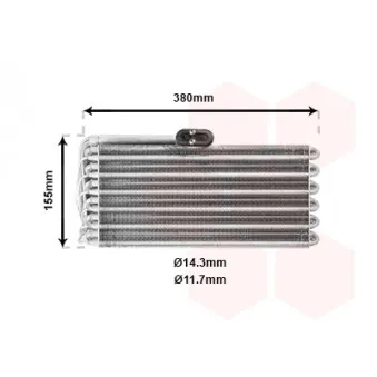 Évaporateur climatisation VAN WEZEL 7400V027
