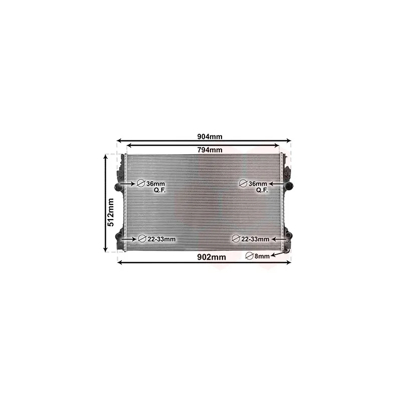 Radiateur, refroidissement du moteur VAN WEZEL 74012702