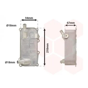 Radiateur d'huile de boîte automatique VAN WEZEL 74013700