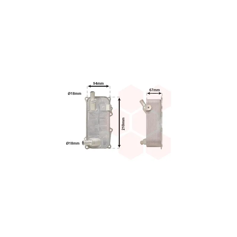 Radiateur d'huile de boîte automatique VAN WEZEL 74013700