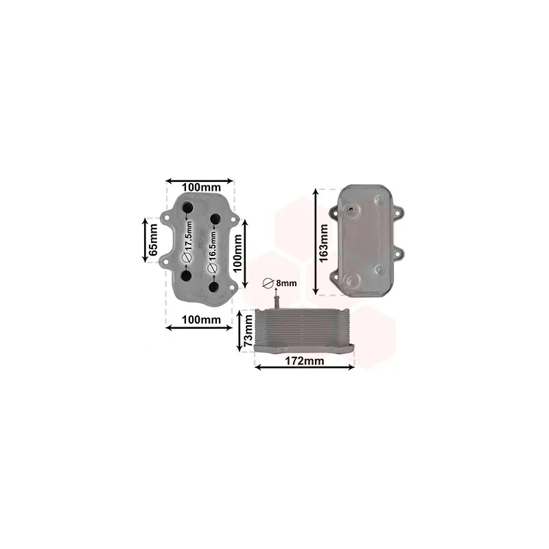 Radiateur d'huile VAN WEZEL 74013701