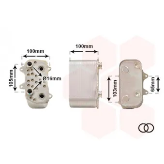 Radiateur d'huile de boîte automatique VAN WEZEL 74013702