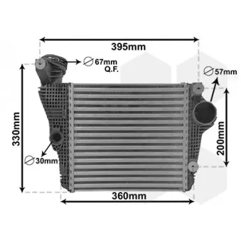 Intercooler, échangeur VAN WEZEL 74014701