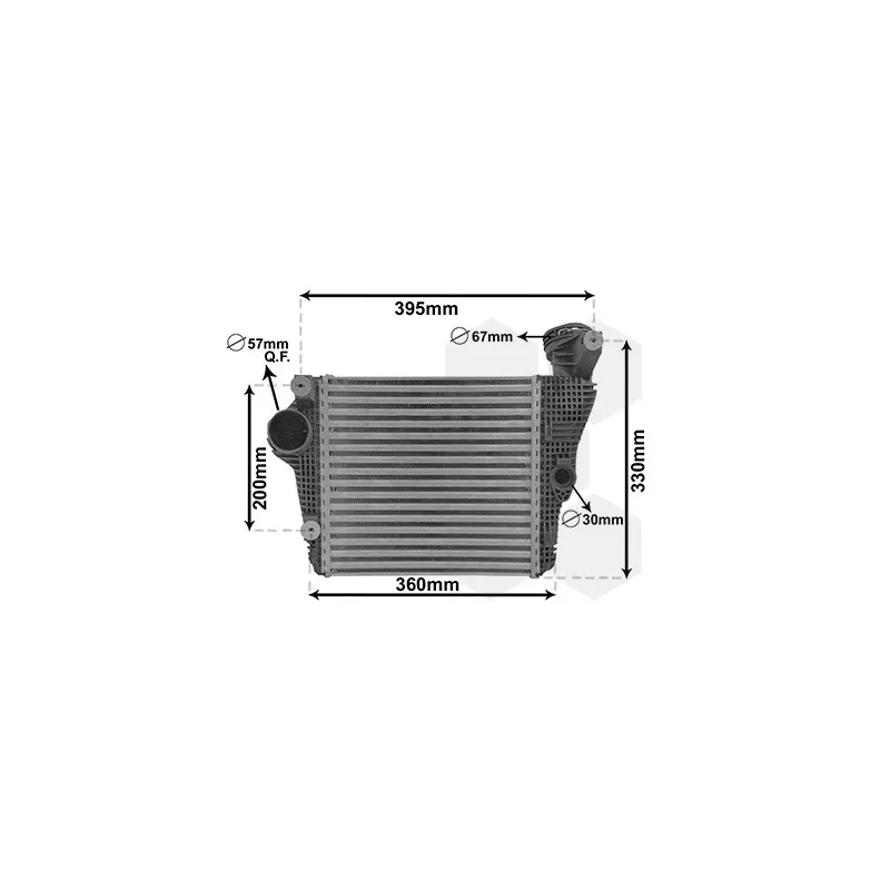 Intercooler, échangeur VAN WEZEL 74014702