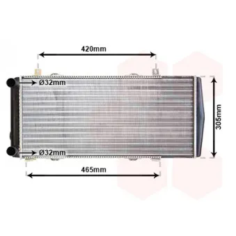 Radiateur, refroidissement du moteur VAN WEZEL