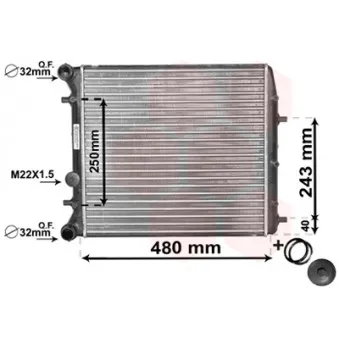 Radiateur, refroidissement du moteur VAN WEZEL 76002005
