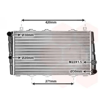 Radiateur, refroidissement du moteur VAN WEZEL 76002009