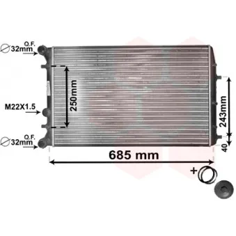 Radiateur, refroidissement du moteur VAN WEZEL 76002010