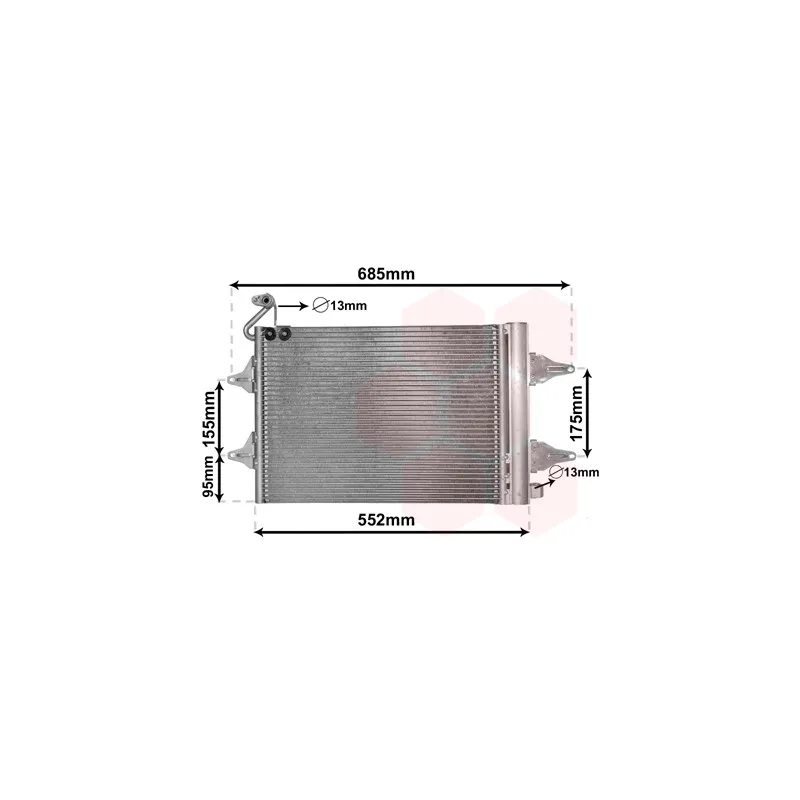 Condenseur, climatisation VAN WEZEL 76005007