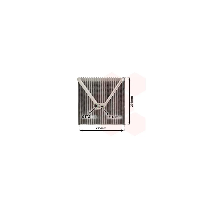 Évaporateur climatisation VAN WEZEL 7600V011