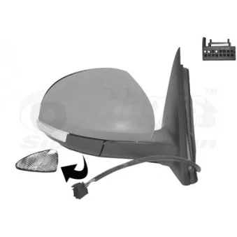 Rétroviseur extérieur VAN WEZEL 7606828