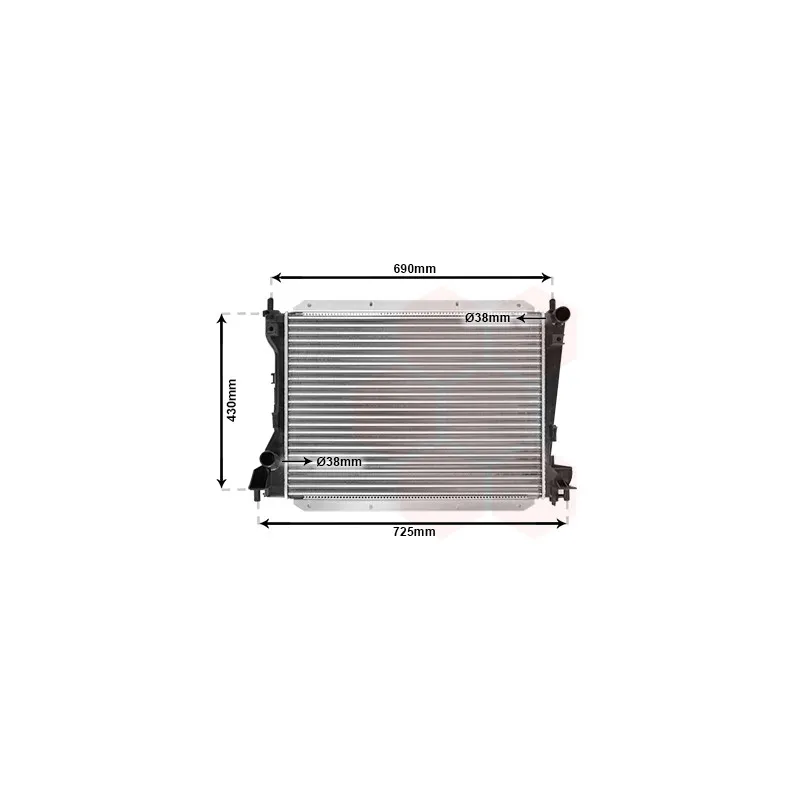Radiateur, refroidissement du moteur VAN WEZEL 77002035
