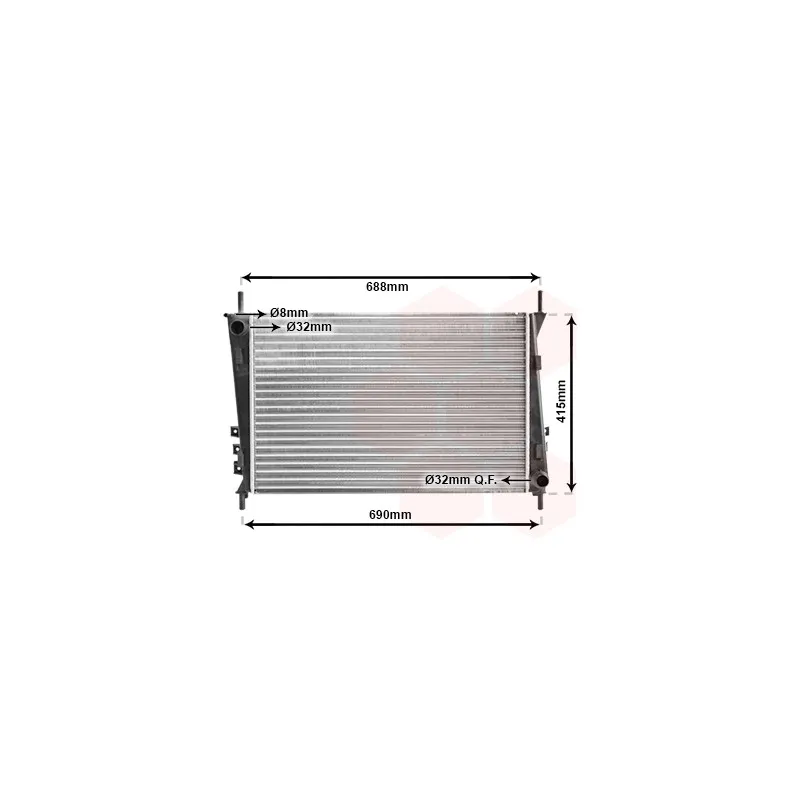 Radiateur, refroidissement du moteur VAN WEZEL 77002037
