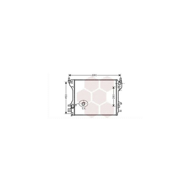 Radiateur, refroidissement du moteur VAN WEZEL 77002039