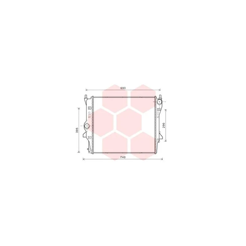 Radiateur, refroidissement du moteur VAN WEZEL 77002054