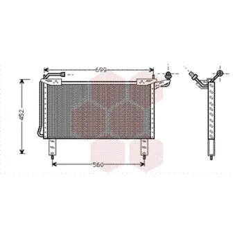 Condenseur, climatisation VAN WEZEL 77005017