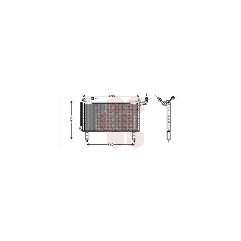 Condenseur, climatisation VAN WEZEL 77005017