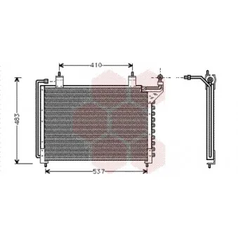 Condenseur, climatisation VAN WEZEL 77005020