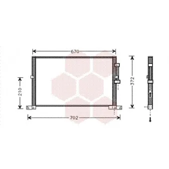 Condenseur, climatisation VAN WEZEL 77005032