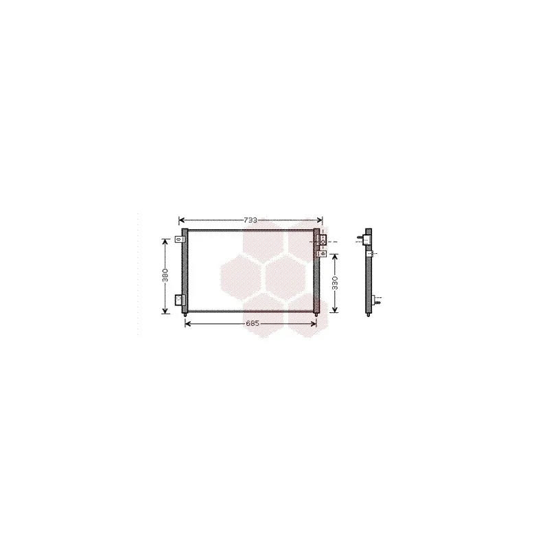 Condenseur, climatisation VAN WEZEL 77005036