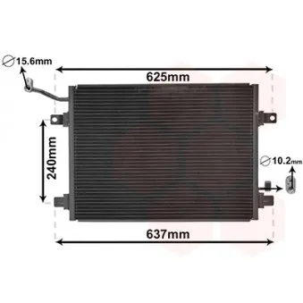 Condenseur, climatisation VAN WEZEL 77005048