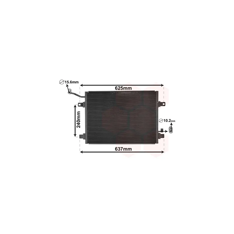 Condenseur, climatisation VAN WEZEL 77005048