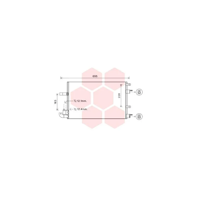 Condenseur, climatisation VAN WEZEL 77005050