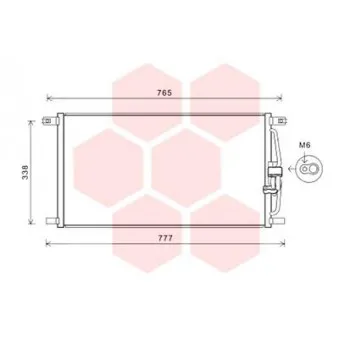 Condenseur, climatisation VAN WEZEL 77005052