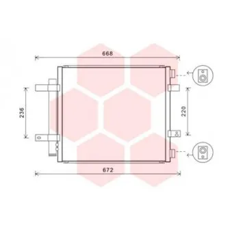Condenseur, climatisation VAN WEZEL 77005053