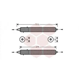 Filtre déshydratant, climatisation VAN WEZEL 7700D002