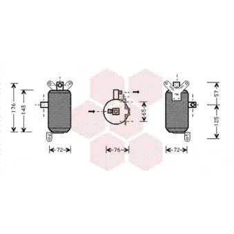 Filtre déshydratant, climatisation VAN WEZEL 7700D021