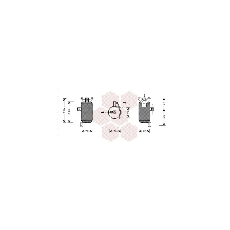 Filtre déshydratant, climatisation VAN WEZEL 7700D021