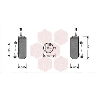 Filtre déshydratant, climatisation VAN WEZEL 7700D027