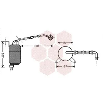 Filtre déshydratant, climatisation VAN WEZEL 7700D033