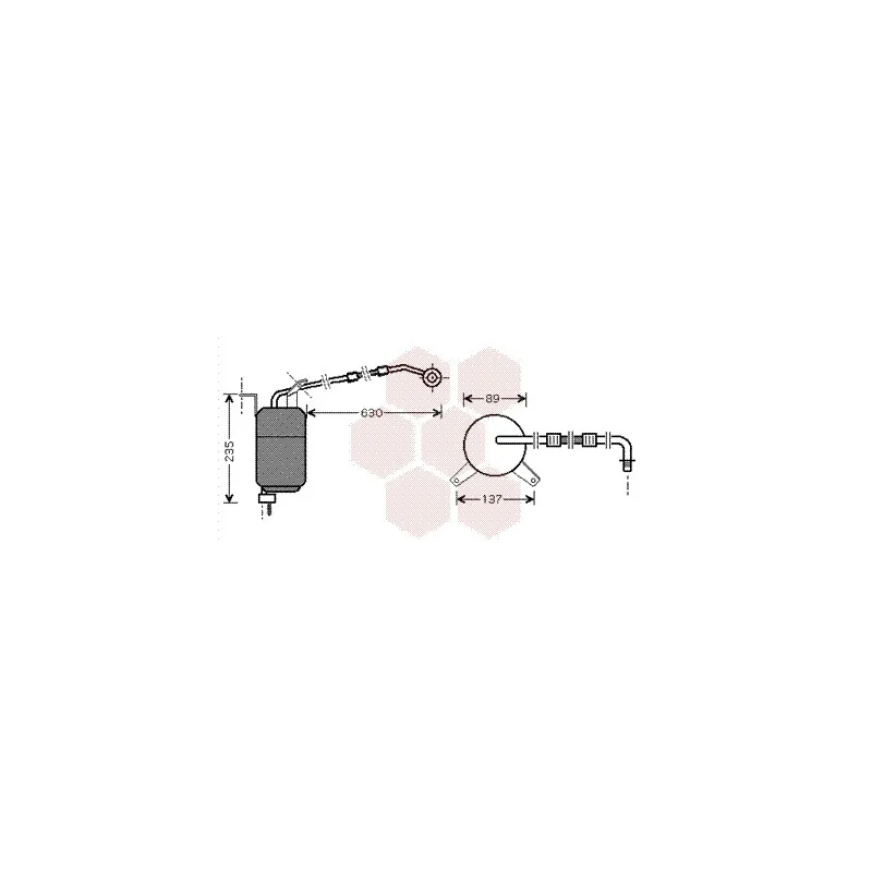 Filtre déshydratant, climatisation VAN WEZEL 7700D033