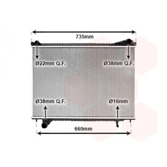 Radiateur, refroidissement du moteur VAN WEZEL 77012700