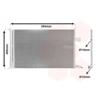 Condenseur, climatisation VAN WEZEL 77015701