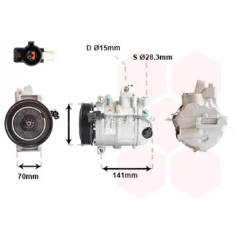 Compresseur, climatisation VAN WEZEL 7701K701