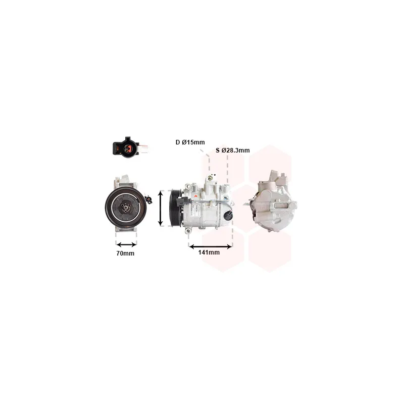 Compresseur, climatisation VAN WEZEL 7701K701