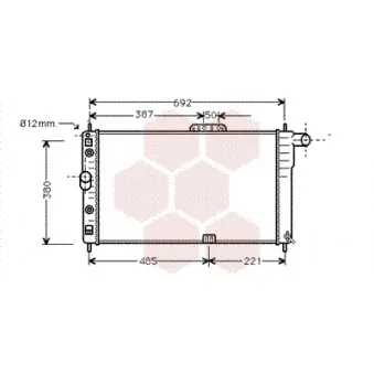 Radiateur, refroidissement du moteur VAN WEZEL 81002005