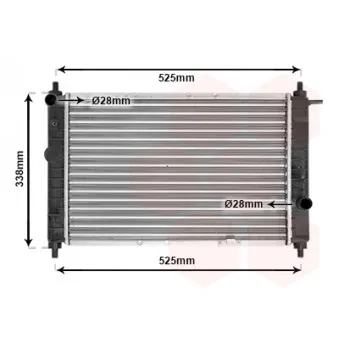 Radiateur, refroidissement du moteur VAN WEZEL 81002007