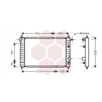Radiateur, refroidissement du moteur VAN WEZEL 81002008