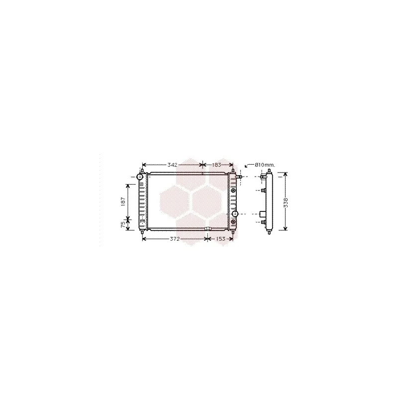 Radiateur, refroidissement du moteur VAN WEZEL 81002008